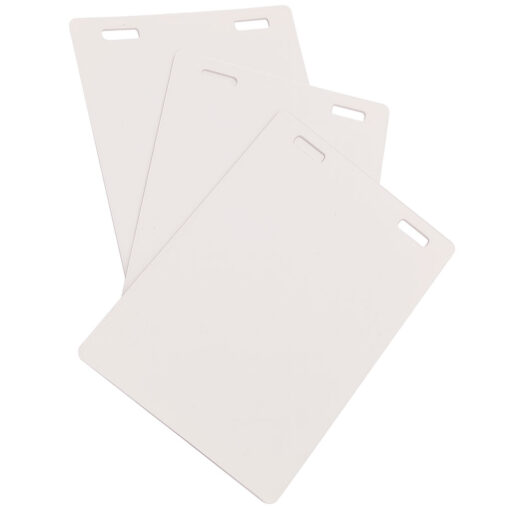 תג פוליפרופילן 14X10 סמ עומד עם 2 נקבים